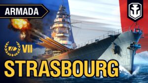 Armada. Strasbourg battleship. World of Warships guide.