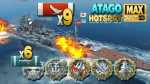 Cruiser Atago: Masterpiece, 9 ships destroyed - World of Warships