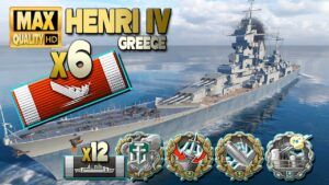 Cruiser Henri IV: 3,5k bxp on map Greece - World of Warships