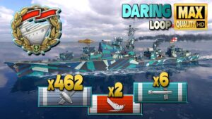 Destroyer Daring: Team decided to lose, he refused - World of Warships