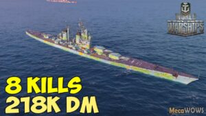 World of WarShips | Petropavlovsk | 8 KILLS | 218K Damage - Replay Gameplay 4K 60 fps
