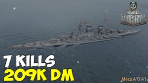 World of WarShips | Pommern | 7 KILLS | 209K Damage - Replay Gameplay 4K 60 fps