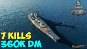 World of WarShips | Yamato | 7 KILLS | 360K Damage - Replay Gameplay 1080p 60 fps