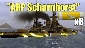 "ARP Scharnhorst" fighting ALL Classes of Warships