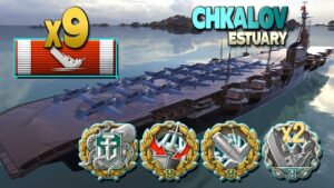 Aircraft Carrier Chkalov: 9 ships destroyed - World of Warships