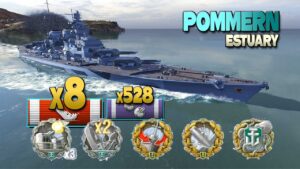 Battleship Pommern: Intense battle - World of Warships