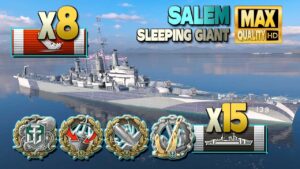 Cruiser Salem: Unicum gameplay [BANCV] - World of Warships