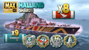Destroyer Halland: 8 ships destroyed - World of Warships