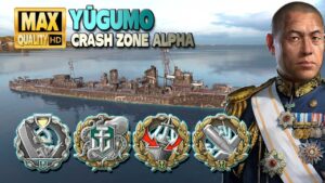 Destroyer Yūgumo: Yamamoto on map Crash Zone Alpha - World of Warships