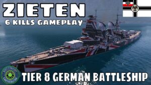 German Battleship Zieten World of Warships Wows BB Gameplay Highlights