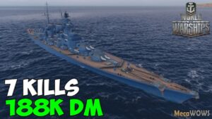 World of WarShips | Friedrich der Grosse | 7 KILLS | 188K Damage - Replay Gameplay 4K 60 fps