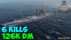 World of WarShips | Izumo | 6 KILLS | 126K Damage - Replay Gameplay 4K 60 fps