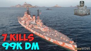 World of WarShips | Monarch | 7 KILLS | 99K Damage - Replay Gameplay 4K 60 fps