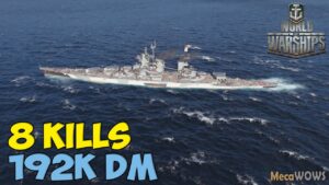 World of WarShips | Odin | 8 KILLS | 192K Damage - Replay Gameplay 4K 60 fps