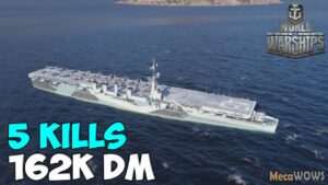 World of WarShips | Saipan | 5 KILLS | 162K Damage - Replay Gameplay 4K 60 fps