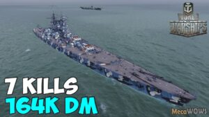 World of WarShips | Vladivostok | 7 KILLS | 164K Damage - Replay Gameplay 4K 60 fps