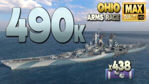 Battleship Ohio: 490k in Arms Race - World of Warships
