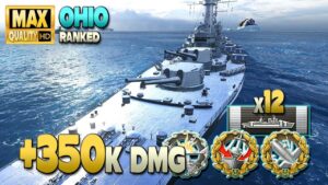Battleship Ohio: Huge game in Ranked - World of Warships