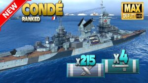 Condé: Super-Cruiser on map Islands of Ice - World of Warships