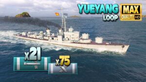 Destroyer Yueyang: +300k on map Loop - World of Warships