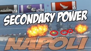 Napoli 293k damage 5 kills, secondary power - World of Warships