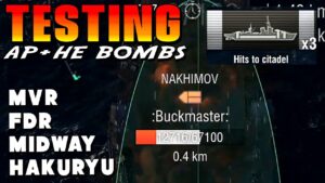 Testing AP+HE Bombers on Admiral Nakhimov
