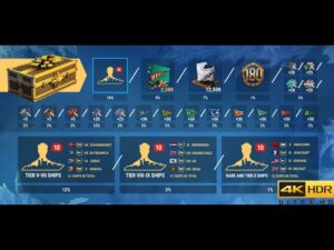 2021 World of Warships 20 santas mega gift container opening  - worth it?