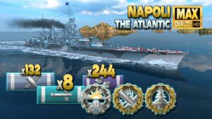Cruiser Napoli: Risky but excellent moves paid out - World of Warships