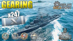 Destroyer Gearing Fire STORM on Map Hotspot | World of Warships