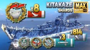 Destroyer Kitakaze: Solo Warrior & 8 ships destroyed - World of Warships
