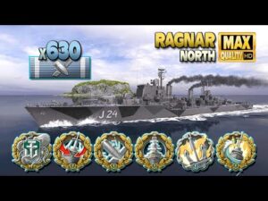 Destroyer Ragnar: Huge 307k on map North - World of Warships
