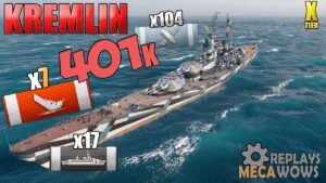 Kremlin Awesome 401k Damage Coop Battle | World of Warships