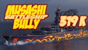 Musashi bullying other Battleships - World of Warships