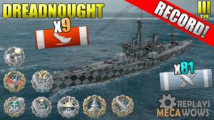 AWESOME Dreadnought 9 Kills A LOT Of Achievements | World of Warships