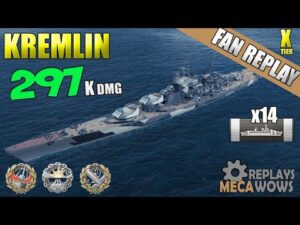 BattleShip Kremlin 297K Damage on North Map | World of Warships