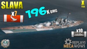 BattleShip Slava 7 Ships Destroyed | World of Warships