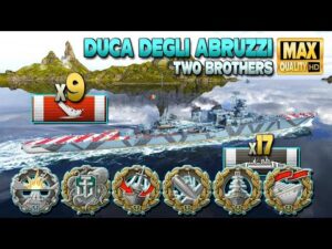 Cruiser Duca degli Abruzzi: Win harder on map Two Brothers - World of Warships
