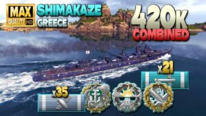 Destroyer Shimakaze: Huge 420k combined damage - World of Warships