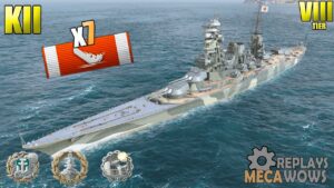 Japanese BattleShip Kii 7 Kills | World of Warships