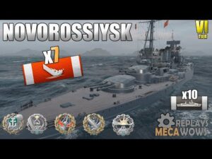 Novorossiysk 7 Kills Close Game In The End | World of Warships