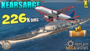 Rare BattleShip Kearsarge 226K Damage | World of Warships