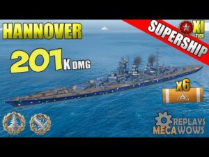 SUPERSHIP Hannover 201K Damage on Ranked Battle | World of Warships