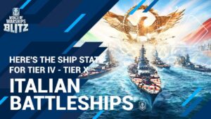 World of Warships Blitz: Ship Stats For Italian Battleships Tier IV - Tier 10