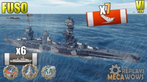BattleShip Fusō 7 Kills 10 Kills From Division | World of Warships