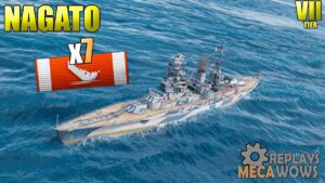 BattleShip Nagato 7 kills & 108K Damage | World of Warships