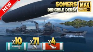 Destroyer Somers: New game modus "Dirigible Derby" impression - World of Warships