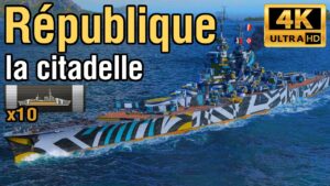 République 290K damage, 10citadals, 3024K BXP - World of Warships