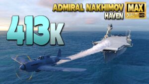 Admiral Nakhimov: 416k on map Haven - World of Warships