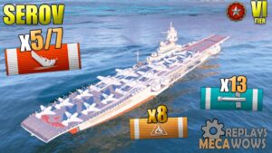 Aircraft Carrier Serov 5 Of 7 kills Ranked Battle | World of Warships