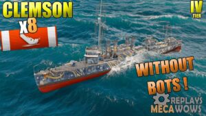 Clemson 8 Kills WHITOUT Bots | World of Warships Gameplay Replay